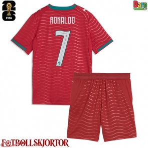 Portugal Cristiano Ronaldo #7 Hemmakläder Barn VM 2026 Kortärmad (+ Korta byxor)